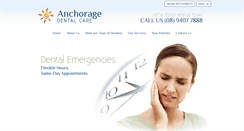 Desktop Screenshot of anchoragedental.com.au
