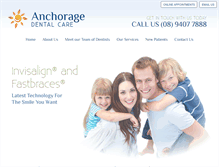 Tablet Screenshot of anchoragedental.com.au